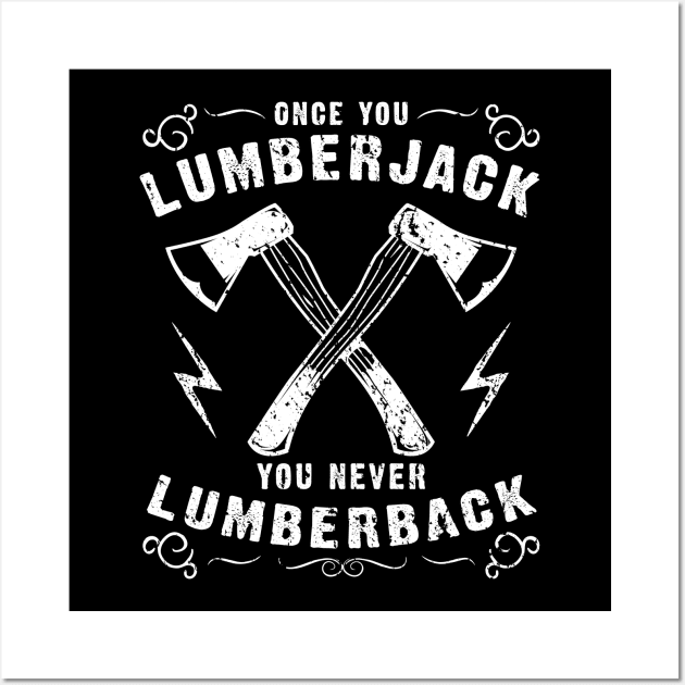 Once You Lumberjack - You Never Lumberback, Vintage/Retro Design Wall Art by VintageArtwork